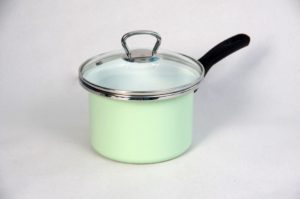 Кастрюля с дл.ручкой цвет "салатовый ментол"