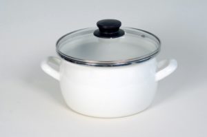 Кастрюля сфера белая