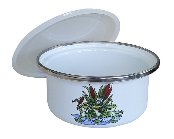 Лоток белый с деколью «Лягушата»