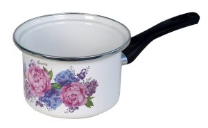 Ковши стальные эмалированные светлые с деколью, без деколи